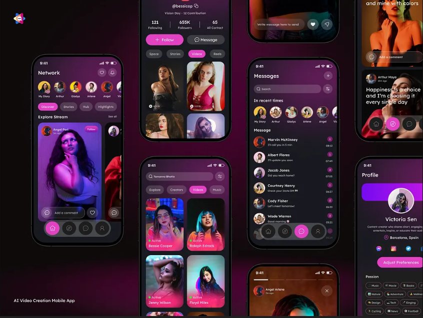 Video streaming mobile app UI
