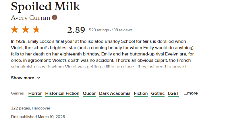 Spoiled Milk Goodreads before