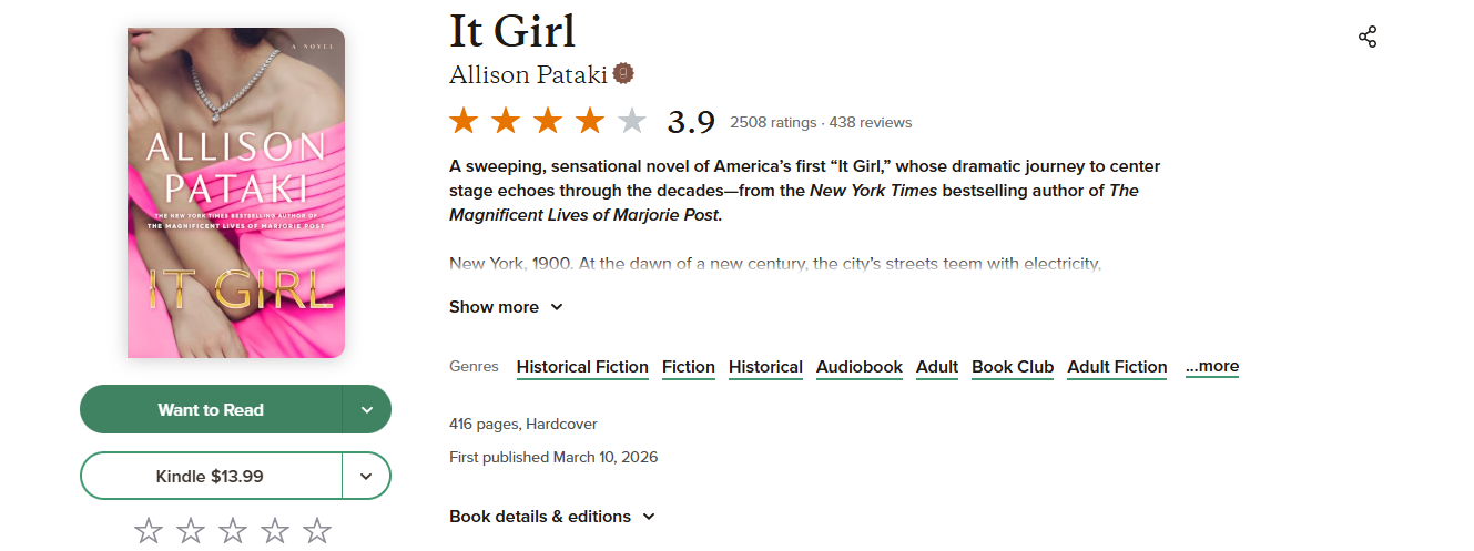 It Girl Goodreads after